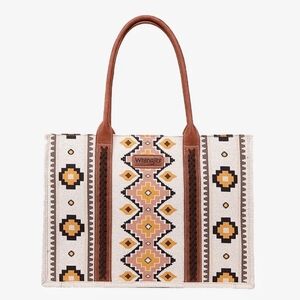 Wrangler Geometric Tan and Cream Tote